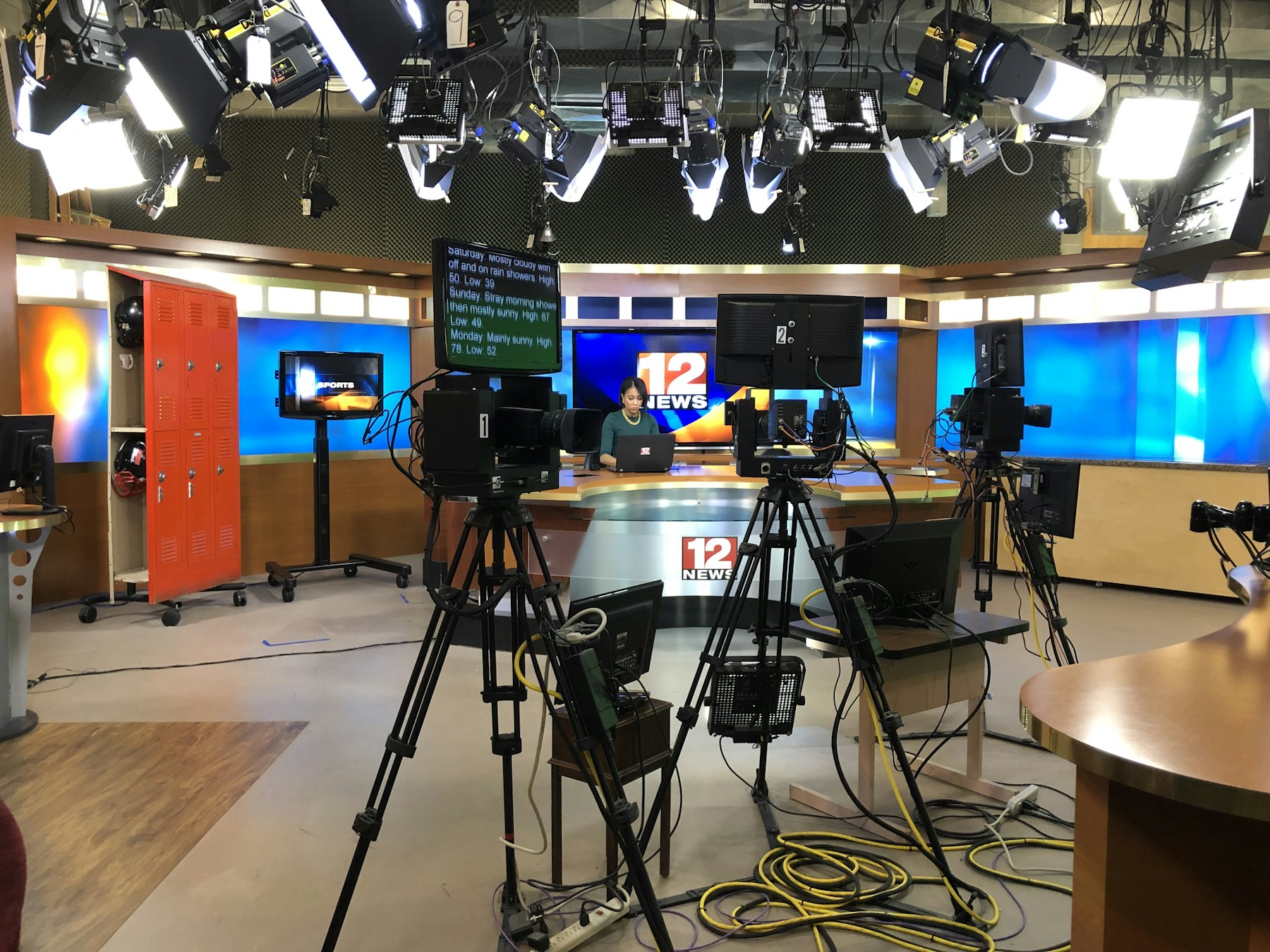 Professionele televisiestudio